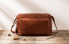 Black Brown Cool Leather Mens Shoulder Bags Messenger Bags for Men - imessengerbags