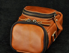 Leather Mens Cell Phone Holster Belt Pouch Mens Side Bag Shoulder Bag for Men