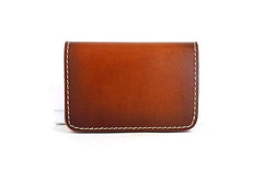 Cool Leather Mens Card Wallet Front Pocket Wallets Small Change Wallet for Men