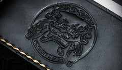 Handmade Leather Carp Tooled Mens billfold Wallet Cool Leather Wallet Slim Wallet for Men - imessengerbags