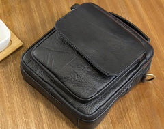 Cool Leather Mens Small Side Bag Messenger Bag Shoulder Bags for Men - imessengerbags