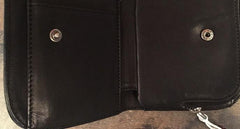 Genuine Leather Mens Cool billfold Long Leather Wallet Men Small Wallets Bifold for Men - imessengerbags