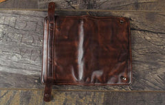 Handmade Leather Mens Cool Long Leather Wallet Bifold Clutch Wallet for Men - imessengerbags