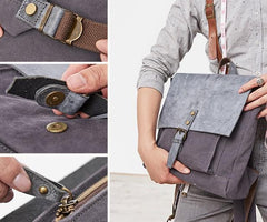 Cool Mens Canvas Backpack Canvas Travel Bag Canvas School Bag for Men - imessengerbags
