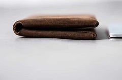 Leather Men Card Holder Wallet Change Bifold Small Wallet for Men