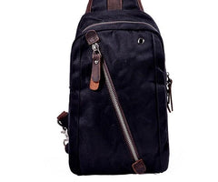 Cool Waxed Canvas Mens  Chest Bag Sling Bag One Shoulder Packs for men - imessengerbags