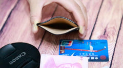 Leather Mens Slim Front Pocket Wallets Leather Cards Wallet for Men - imessengerbags