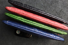 Handmade Leather Mens Cool Zipper Phone Travel Long Wallet Holder Slim Clutch Wallets for Men - imessengerbags
