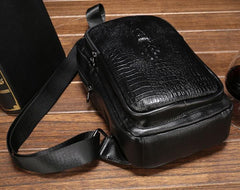 Cool Leather Mens Sling Bag Sling Shoulder Bag Sling Backpacks Chest Bag for men - imessengerbags