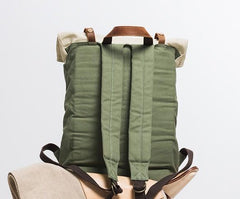 Cool Canvas Gray Travel Bag Mens Backpack Canvas Canvas School Bag for Men