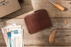 Leather Mens Slim Card Holder Front Pocket Wallets Card Wallets for Men - imessengerbags