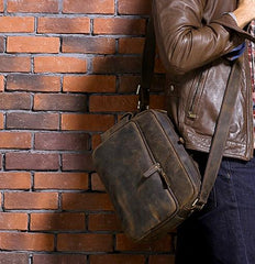 Cool Leather Vintage Mens Messenger Bags Small Shoulder Bags for Men - imessengerbags