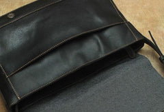 Black Cool Leather Messenger Bag Handbag Shoulder Bag For Men - imessengerbags