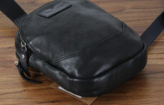 Genuine Leather Mens Cool Chest Bag Sling Bag Crossbody Bag Travel Bag Hiking Bag for men