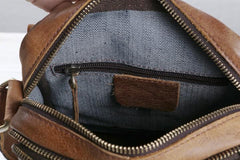 Cool Vintage Leather Small Mens Messenger Bags Shoulder Bags for Men