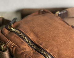 Genuine Leather Mens Cool Chest Bag Sling Bag Crossbody Bag Travel Bag Hiking Bag for men - imessengerbags