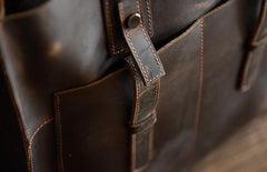 Handmade Leather Mens Cool Messenger Bag Tote Bag Handbag Shoulder Bag for men