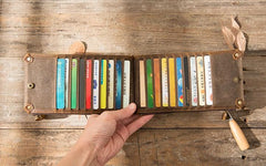 Cool Canvas Leather Mens Bifold Long Cards Wallet Long Wallet for Men - imessengerbags