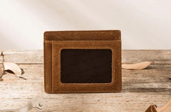 Leather Mens Slim Card Holder Front Pocket Wallets Card Wallet for Men - imessengerbags