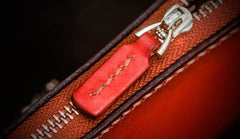 Handmade Leather Mahākāla Mens Chain Biker Wallet Cool Leather Wallet Long Clutch Wallets for Men