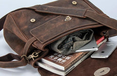 Vintage Leather Mens Handbag Briefcase Messenger Bag for men - imessengerbags