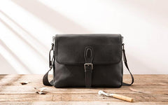 Cool Leather Mens Small Messenger Bags Shoulder Bags for Men