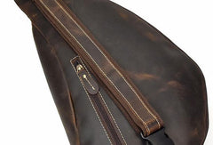 Cool Leather Chest Bag Sling CrossBody Bag Sling Travel Bag Sling Hiking Bag For Men