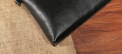 Black Leather Mens Wristlet Wallet Bag Zipper Clutch Wallet For Men