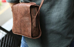 Cool Leather Mens Small Messenger Bag Shoulder Bag for men - imessengerbags