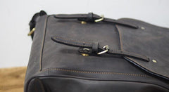 Vintage Mens Leather 15inch Laptop Backpack Leather School Backpack Travel Backpack for Men - imessengerbags