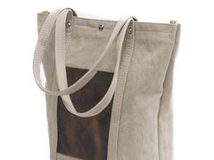 Mens Waxed Canvas Leather Tote Bag Canvas Shoulder Bag for Men - imessengerbags