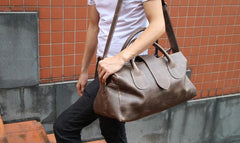 Cool Leather Mens Weekender Bag Travel Bags Shoulder Bags for men - imessengerbags