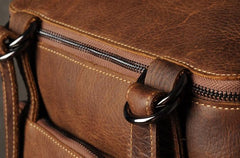 Genuine Leather Mens Cool Backpack Sling Bag Large Black Travel Bag Hiking Bag for men