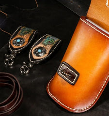 Leather Belt Pouch Mens Small Cases Waist Bag Hip Pack Belt Bag Fanny Pack Bumbag for Men - imessengerbags