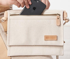 Mens Canvas Slim Cool Messenger Bag Side Bag Canvas Shoulder Bag for Men