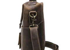 Vintage Leather Small Messenger Bag for men Shoulder Bag for men