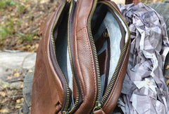 Genuine Leather Mens Small Messenger Bag Cool Crossbody Bags for men