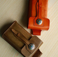 Handmade Cool Leather Cell Phone Holsters Belt Pouch Mens Waist Bag for Men - imessengerbags