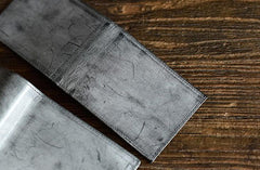 Genuine Leather Mens Cool billfold Leather Wallet Men Small Wallets Bifold for Men - imessengerbags