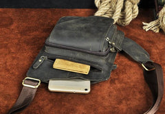 Leather Mens Chest Bag Sling Bag Sling Shoulder Bag Sling Backpacksfor men - imessengerbags