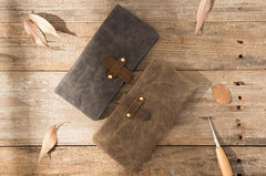 Cool Canvas Leather Mens Long Wallet Long Wallet for Men - imessengerbags