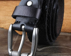 Genuine Leather Punk Rock Biker Trucker Mens Belt Men Black Coffee Belt for Men