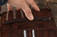 Handmade Leather Mens Cool Long Leather Wallet Bifold Clutch Wallet for Men - imessengerbags
