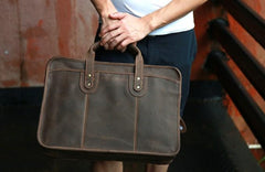 Vintage Leather Mens Large Travel Bags Handbags Shoulder Bags for men