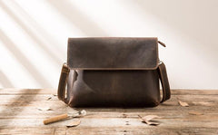 Vintage Leather Small Mens Cool Messenger Bags Small Shoulder Bag for Men