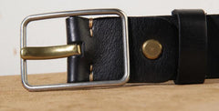Genuine Leather Punk Rock Biker Trucker Mens Belt Men Black Coffee Belt for Men - imessengerbags