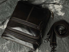 Mens Leather Small Side Bag Messenger Bag Courier bag for Men - imessengerbags