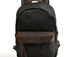 Waxed Canvas Leather Mens Camera Backpack Canvas Travel Backpack Canvas Camera Backpack for Men - imessengerbags