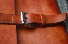 Handmade Vintage Brown Leather Mens Messenger Bag Shoulder Bag for Men - imessengerbags