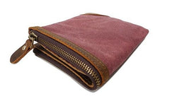 Mens Canvas Small Wallet for men Bifold Cool Men billfold Small Wallet - imessengerbags